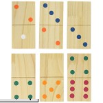 Hey! Play! Giant Wooden Dominoes Game Set 28 Piece  B01DUEVD0S